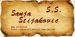 Sanja Stijaković vizit kartica
